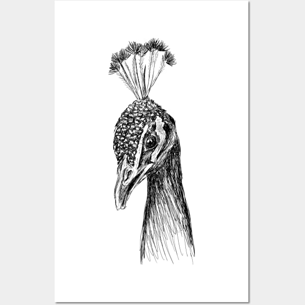 Peacock head image Wall Art by rachelsfinelines